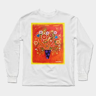 'Flowers in a Decorative Vase' Long Sleeve T-Shirt